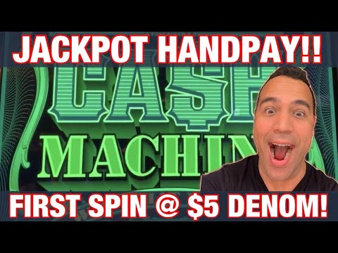 💰 TING TING!! CASH MACHINE $10 & $50 BETS!!  JACKPOT HANDPAY!!! 💰👑🤑 Video