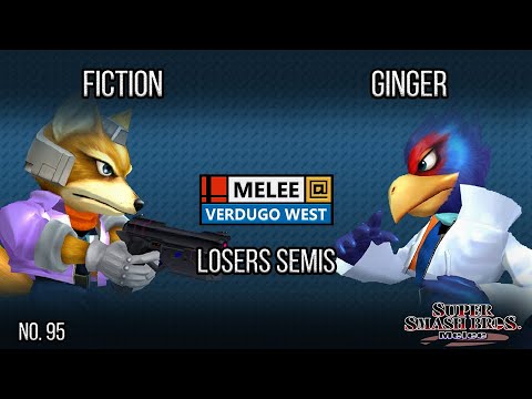Melee @ Verdugo #95 - Fiction (Fox) VS Ginger (Falco) - SSBM - Losers Semis