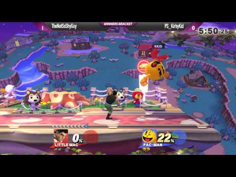 Shockwave 14 Smash 4 - TheNotSoShyGuy (Little Mac) vs PS KirbyKid (Pac Man) - Winners Bracket
