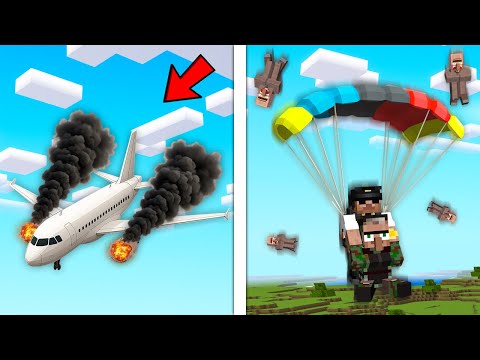 Can We Survive a Plane Crash in Minecraft..