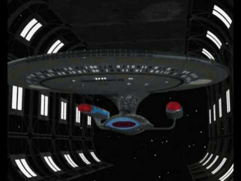 Enterprise D Leaving Drydock [Raw - 4:3 Aspect Ratio]