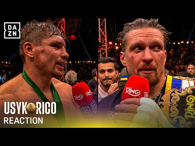 Oleksandr Usyk & Rico Verhoeven alongside Turki Alalshikh & Kabayel REACT to controversial stoppage SDDEFAULT Thumbnail