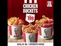 KFC Chicken Buckets For Rs 199