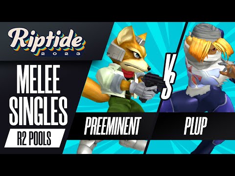 Preeminent (Fox) vs Plup (Sheik) - Melee Singles Round 2 Pools - Riptide 2023