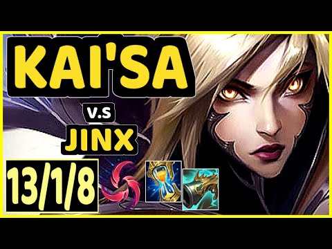 STIXXAY (KAI'SA) vs JINX - 13/1/8 KDA BOTTOM ADC CHALLENGER GAMEPLAY - NA