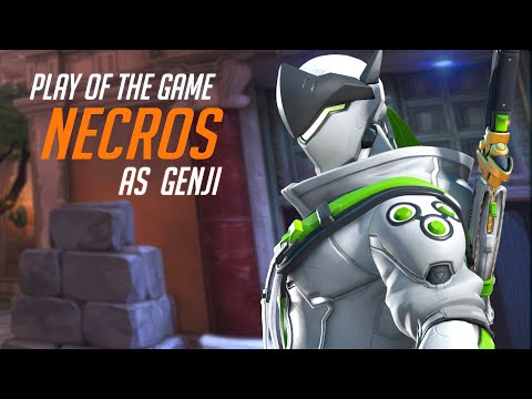 WHAT FASTEST GENJI LOOKS LIKE IN OW 2 - NECROS! POTG! [ OVERWATCH 2 TOP 500 ]