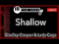 Shallow (LOWER -3) -  Lady Gaga & Bradley Cooper - Piano Karaoke Instrumental