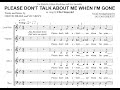 Please Don't Talk About Me When I'm Gone, SAATB+solo & jazz ens., arr. Jay Dougherty (voices only)