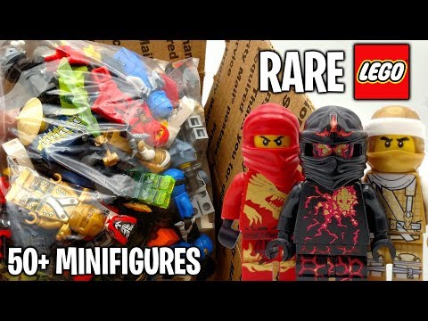 HUGE LEGO Mystery Box of 50 RARE Ninjago Minifigures! (Unboxing)