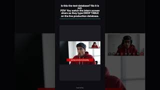 The moment the intern drops the production table | Code Infinity #shorts