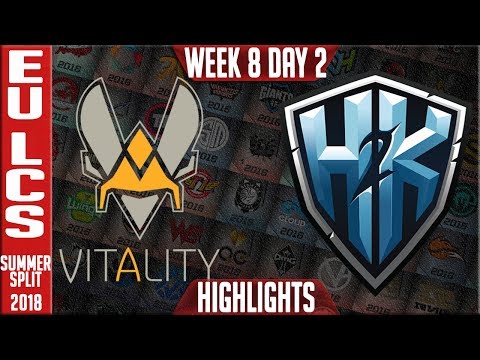 VIT vs H2K Highlights | EU LCS Summer 2018 Week 8 Day 2 | Vitality vs H2K