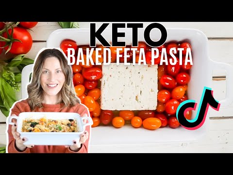 Making the Viral TikTok Baked Feta Pasta KETO!! EASIEST KETO PASTA YOU WILL EVER MAKE