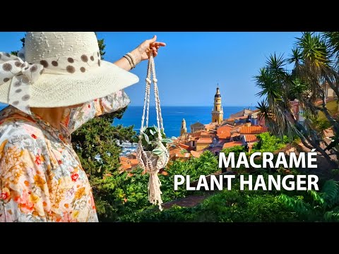 DIY Macrame Leaf Plant Hanger Lantern