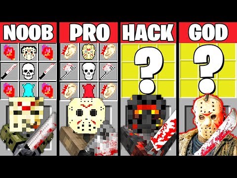 Minecraft Battle: JASON MONSTER MUTANT CRAFTING CHALLENGE - NOOB vs PRO vs HACKER vs GOD ~ Animation