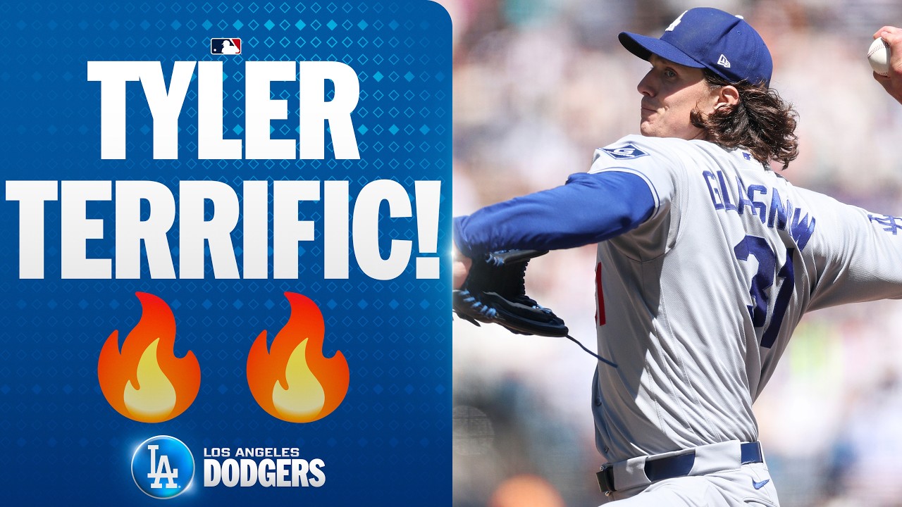 Tyler Glasnow tosses EIGHT DOMINANT innings for the Dodgers! ⚾🔥 (9 Ks, 0 runs and just 1 HIT!)
