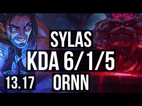 SYLAS vs ORNN (MID) | 6/1/5, 300+ games | KR Challenger | 13.17