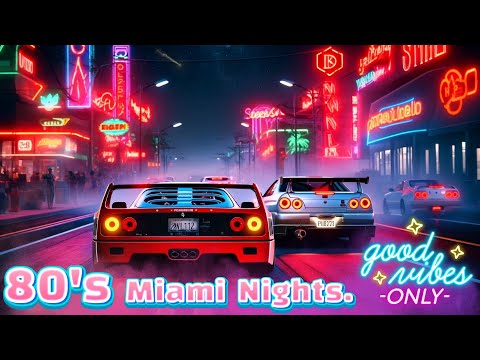 80s Neon Drive | Retro Miami Nights Lofi Synthwave Journey
