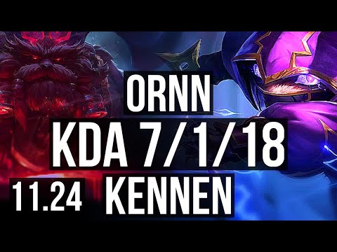 ORNN vs KENNEN (TOP) | 7/1/18, Godlike | EUW Master | 11.24