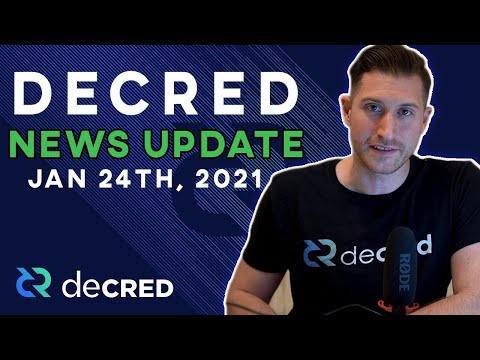 Decred News Update, Jan 24th, 2021 - 1.6 Imminent, Decred Eco, Metric Highs, Proposals, New Content!