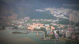 preview picture of video 'Bird's-eye view Hong Kong North 鹿頸-深圳-明斯克號-沙頭角.HD'