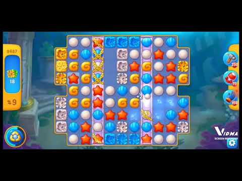 Fishdom. 9487 level no boosters and diamonds. 18 moves