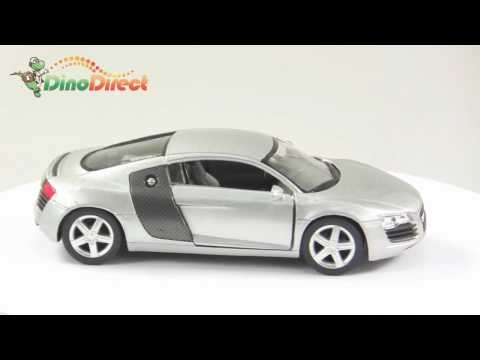 Stylish 1:36 Audi R8 Alloy Collection Car Model Toy Silver