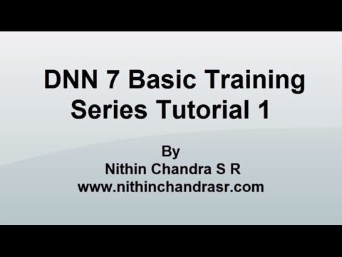 DotNetNuke(DNN) 7 Basic Training Series - Tutorial 1 | Login,Create New Site,Site Name