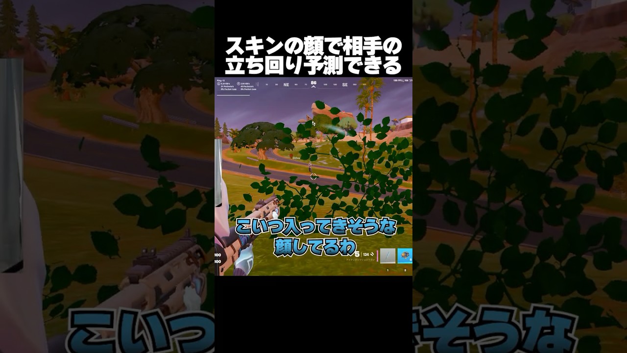 敵の顔をみて立ち回りを予測できます【フォートナイト/Fortnite】