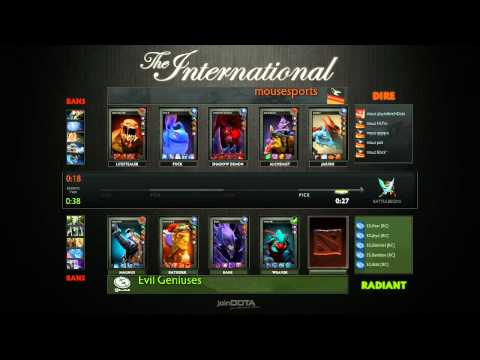 Mousesports vs Evil Geniuses Game 2 Part 1  DOTA 2 International Western Qualifiers - TobiWan & Soe