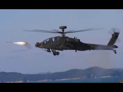 Korean AH-64E APACHE GUARDIAN fires AIM-92 STINGER, shoots down...