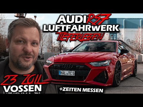 Audi RS7 - Luftfahrwerk tieferlegen und 23 Zoll Vossen Felgen + Zeiten messen ✖ Top Secret Tuning