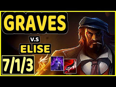 TARZAN (GRAVES) vs ELISE - 7/1/3 KDA JUNGLE CHALLENGER GAMEPLAY - KR