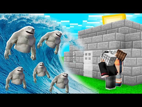 KİNG SHARK TSUNAMİ VS EV! 🌊 - Minecraft