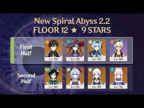 New Spiral Abyss 2.2 Floor 12 Showcase [ 9 STARS ]