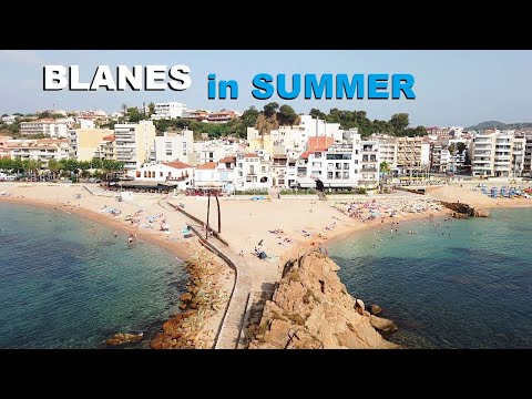 Blanes in Summer | Beautiful Views Beach | August 2023 Girona 4K