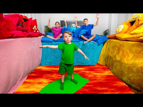 🔥 Der Boden ist Lava | Herausforderung für Kinder | Sammlung von Videos für Kinder | Vania Mania DE