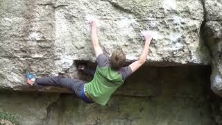 Video thumbnail of Fool's Justice, 7C+. Roche Abbey
