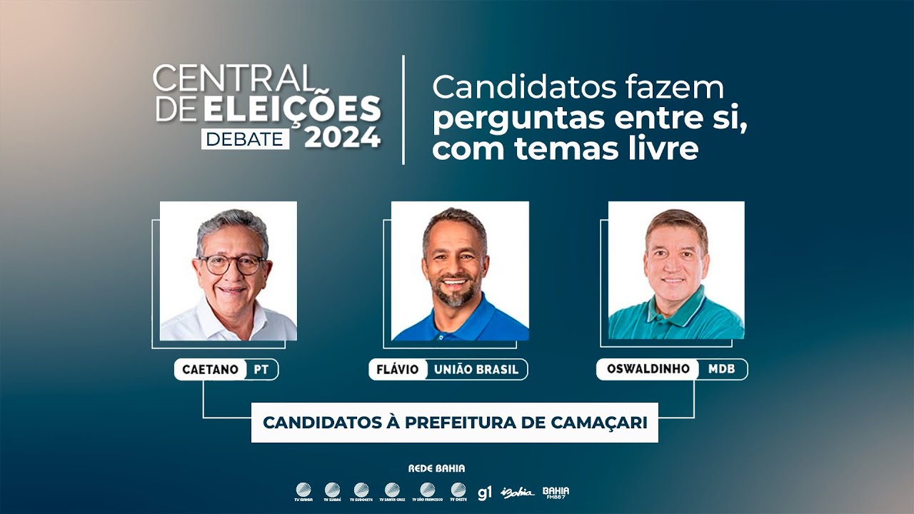 Candidatos à prefeitura de Camaçari respondem temas livres I Central de Eleições 2024
