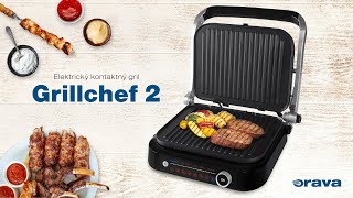 Elektrický stolový kontaktný gril Grillchef-2, 1800-2100W, Orava