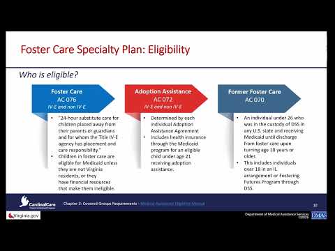 Medicaid's New Foster Care Specialty Plan   DSS Webinar