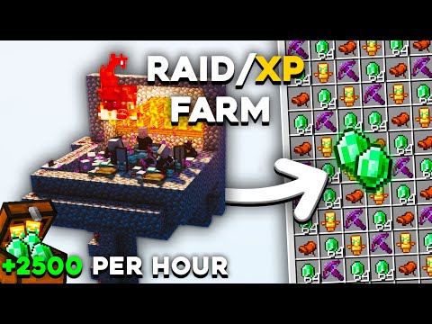 Minecraft EASIEST Raid Farm 1.19 | Insane Loots! OVER +2500 Emeralds PER HOUR