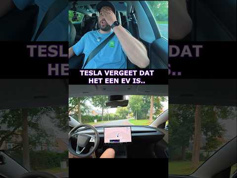 Tesla denkt dat hij een benzine motor heeft.. #tesla #fsd