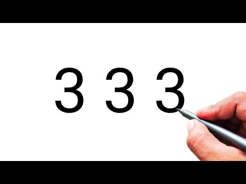 Cat drawing | how to draw Cat from number 333 | number drawing