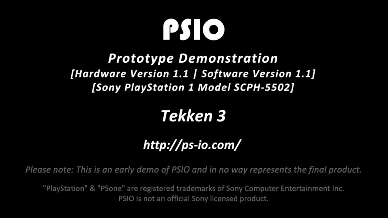 PSIO Prototype 1.1 Game Demo: Tekken 3