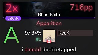 [8.37⭐ Live] RyuK | Spawn Of Possession - Apparition [Blind Faith] 97.34% {#1 716pp 2❌} - osu!