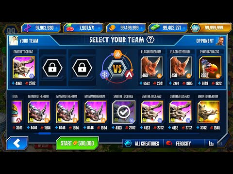 CHALLENGES MAXED DILOPHOBOA Vs SMITHETOCERAS Vs MAMMOTHERIUM | JURASSIC WORLD THE GAME