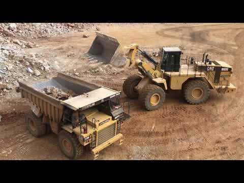Caterpillar 992G Wheel Loader Loading Caterpillar 773B Dumpers - Sotiriadis/Labrianidis Mining Works