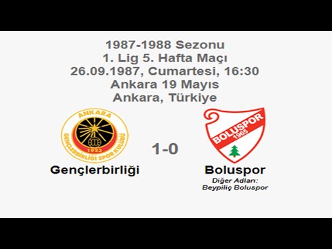 Gençlerbirliği 1-0 Boluspor [HD] 26.09.1987 - 1987-1988 Turkish 1st League Matchday 5