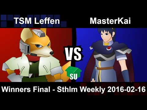 TSM Leffen (Fox) vs MasterKai (Marth) - Winners Final Sthlm Weekly 2016-02-16