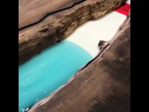 Заливаем стол-реку с перламутром (смола ОКЕАН PRO)